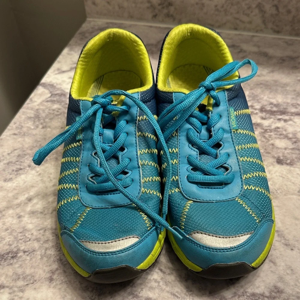 Merrell Women's Gray/Blue Tuskora Lace Up Air Cushion Hiking Shoes Sz 7